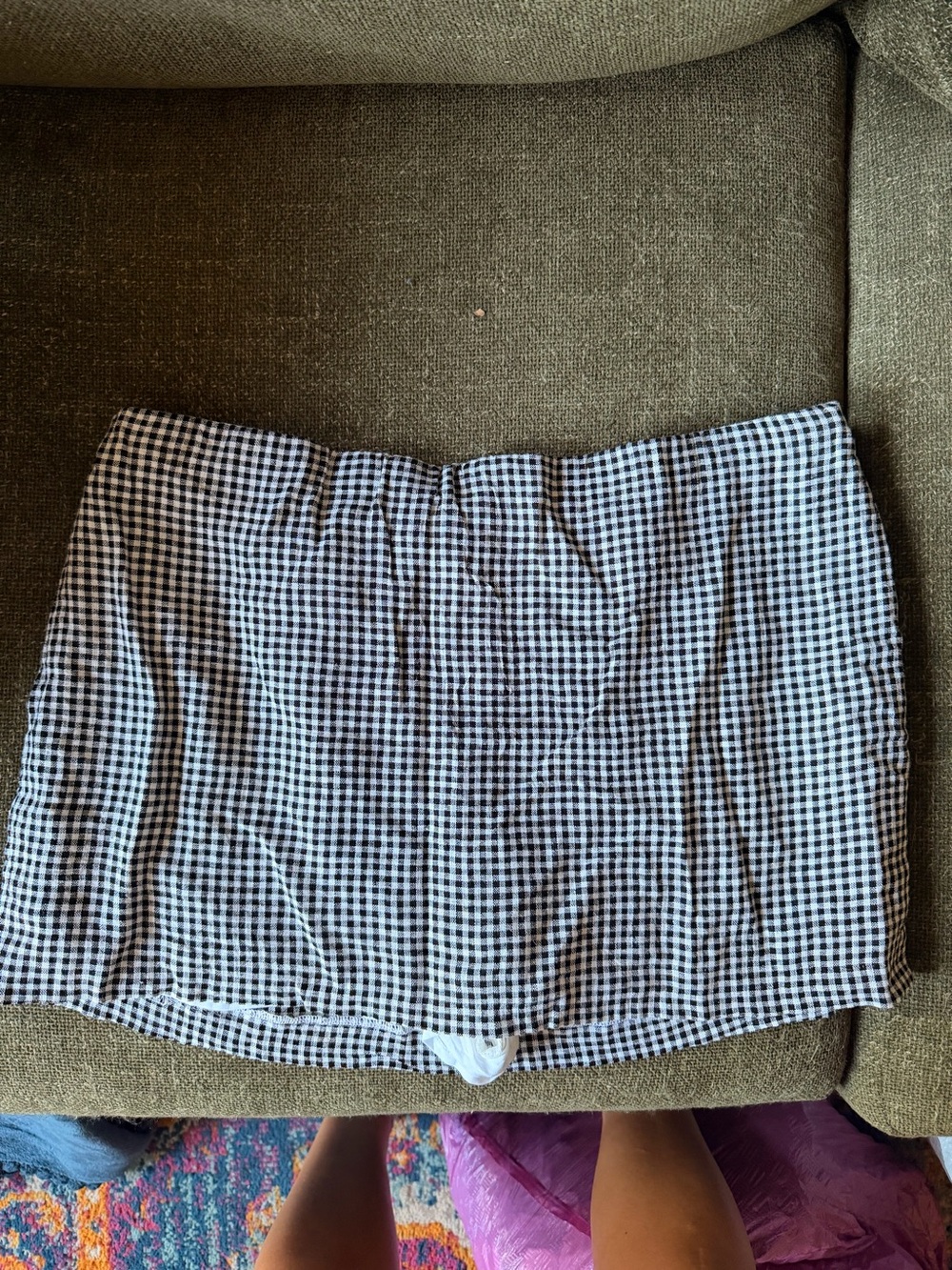 A+F Black and White Gingham Women’s Skort